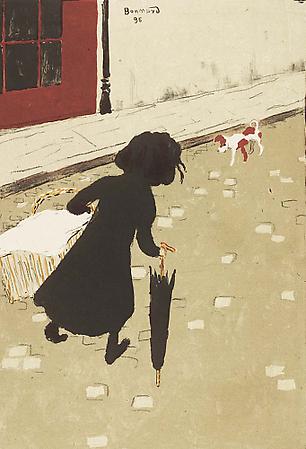 Pierre Bonnard
La Petite Blanchisseuse, 1895-96
Lithograph printed in colors on China paper
Image: 11 5/8 x 7 7/8 inches, (29.4 x 19.9 cm)
Sheet: 22 3/8 x 17 inches, (56.8 x 43.3 cm)
Signed in pencil
Numbered 38, from the edition of 100
Roger-Marx 42; Bouvet 40; I./G./N. 48 Image