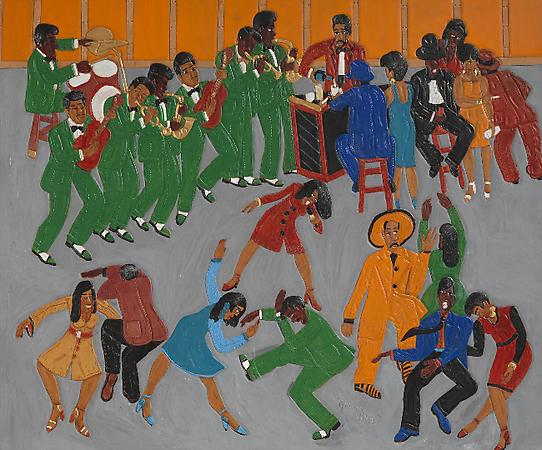 Egg: Jazz Dancing, 2009
Dye on carved and tooled leather
29 1/4 x 35 1/4 inches
$30,000 Image