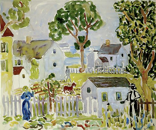 Maurice Prendergast (1858-1924)
Rockport (Massachusetts), c. 1920-23
Watercolor, pastel and pencil on paper
13 3/4 x 16 3/8 inches
Signed lower left: Prendergast Image