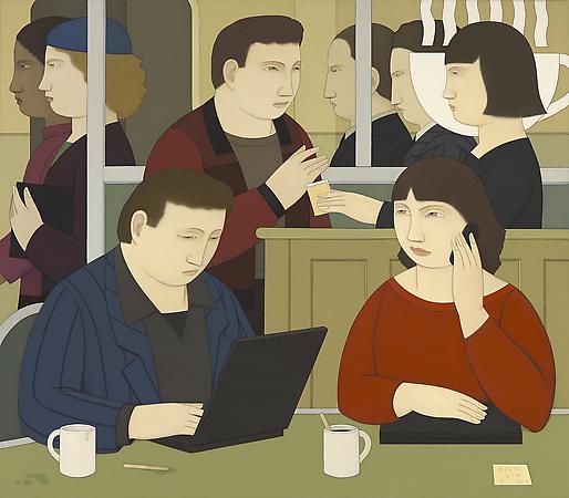 Internet Café, 2006
Oil on linen
28 x 32 inches
Signed with initials at lower right: AVS
$45,000 Image