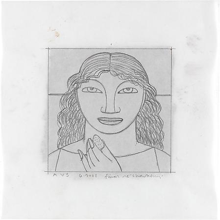 Strawberry, 2008
Pencil on paper with pastel tone on reverse
4 5/8 x 4 1/2 inches
Inscribed, signed and dated at lower left/lower right: AVS / 6.2008 / final re 'Strawberry'
SOLD Image