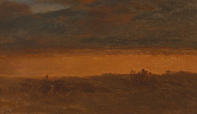 Red Landscape, c. 1870-71
Oil on canvas
10 1/4 x 17 inches Image