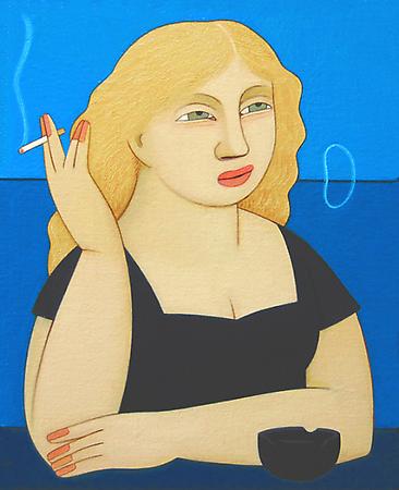 Woman Smoking: Joanne, 2009
Oil on linen
7 1/2 x 6 inches
SOLD Image