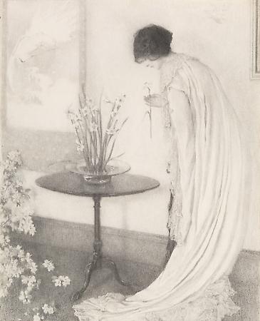 Lilian Westcott Hale (1881-1963)
Apple Blossoms and Narcissus, 1912
Graphite on paper
28 3/4 x 22 5/8 inches
SOLD Image