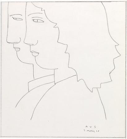 Study for On the Stairs, 2010
Pencil on paper
8 1/4 x 7 5/8 inches
Signed and dated at lower right: AVS 7 May 10
$1,800 Image