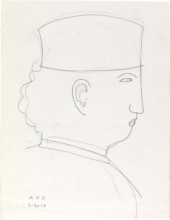 Study for On the Stairs, 2010
Pencil on paper
11 x 8 1/2 inches
Signed and dated at lower left: AVS / 3.2010
$2,000 Image