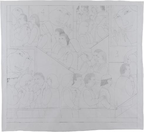 Final Drawing for On the Stairs, 2010
Pencil on paper
54 x 60 inches
Signed and dated at lower left: AVS / 12 - 15 Feb 10
$7,500 Image