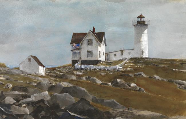 Dawn's Light, Coast of New England, 2008
Watercolor on Twinrocker handmade paper
13 1/2 x 21 inches Image