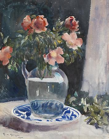Still Life with Flowers, 1922
Watercolor on paper
19  x 15 inches Image