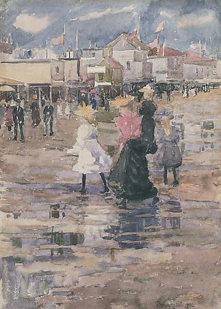 Maurice Prendergast (1858-1924)
Revere Beach, 1896
Watercolor and pencil on paper
14 x 10 inches
Signed:lower right: Prendergast 1896
The Margaret and Raymond Horowitz Collection Image