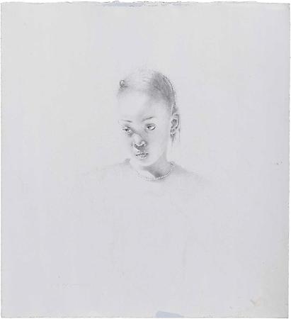 Cindy, 2008
Silverpoint on prepared Pescia Blue handmade rag paper
11 1/2 x 10 1/2 inches Image
