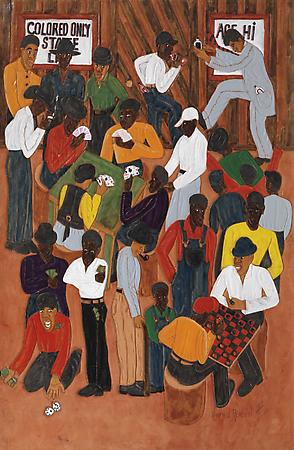 Inside Cat Odom's Cafe, 2005
Dye on carved and tooled leather
38 5/8 x 25 1/8 inches
SOLD Image