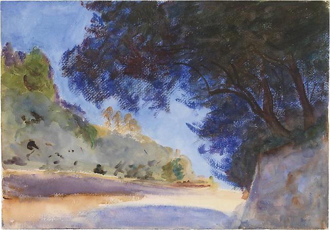 John Singer Sargent (1856-1925)
Olive Tree, Corfu, Greece, 1909
Watercolor on paper
14 x 20 inches Image