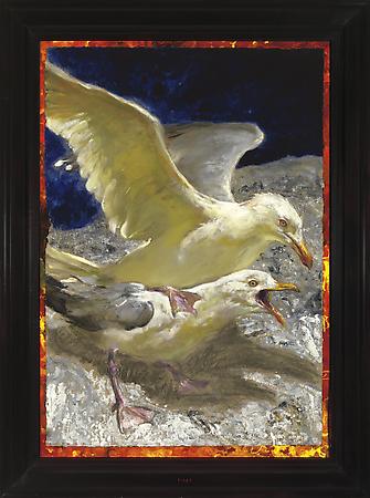 Jamie Wyeth (b. 1946)
Lust (Seven Deadly Sins), 2007
Combined mediums on hand-wove, toned paper mounted on archival board
34 1/2 x 24 1/4 inches
Signed lower left: J. Wyeth
Image