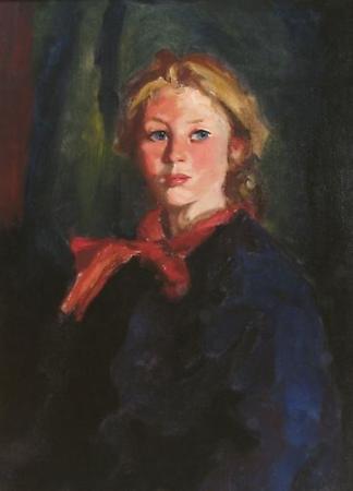 Portrait of Katie McNamara, 1928
Oil on canvas
28 x 20 1/8 inches Image