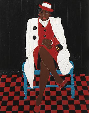 Winfred Rembert (b. 1945)
Sugar Cane (Patsy's Mother), 2008
Dye on carved and tooled leather
26 3/4 x 21 1/4 inches
67.9 x 54 cm
Signed at left and right center: Winfred Rembert
AG 7078 Image