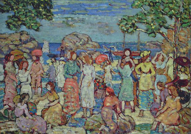 Maurice Prendergast (1858-1924)
Gloucester Harbor, c. 1918-23
Oil on canvas
23 1/4 x 27 1/2 inches
Signed:lower left: Prendergast
Private collection, Washington, DC Image