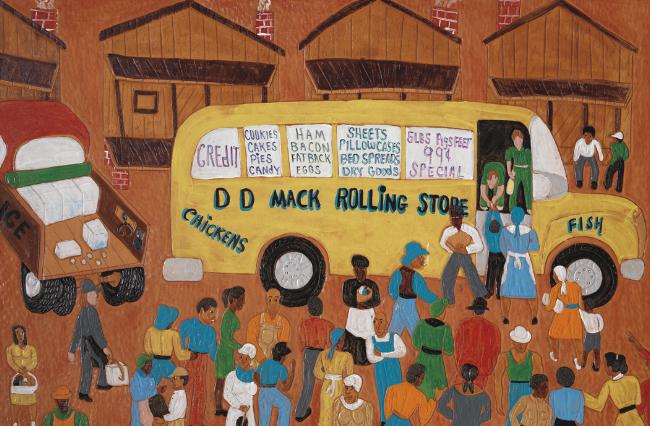D.D. Mack's Rolling Store, 2008
Dye on carved and tooled leather
23 3/4 x 36 1/4 inches
$25,000 Image