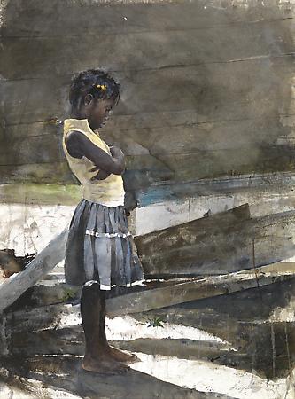 Stephen Scott Young (b. 1957)
Boy's Only, 1994
Watercolor on paper
29 3/4 x 21 1/2 inches Image