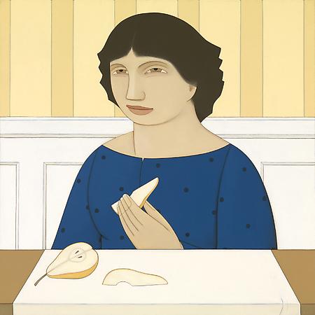 Woman with a Pear, 2009-10
Oil on linen
20 x 20 inches
Signed at lower right: AVS
$25,000 Image