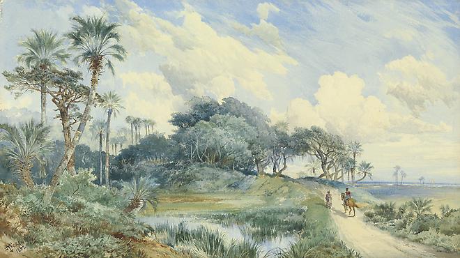 Thomas Moran (1837-1926)
Solitude, 1892
Watercolor on paper
9 1/2 x 17 1/2 inches
SOLD Image