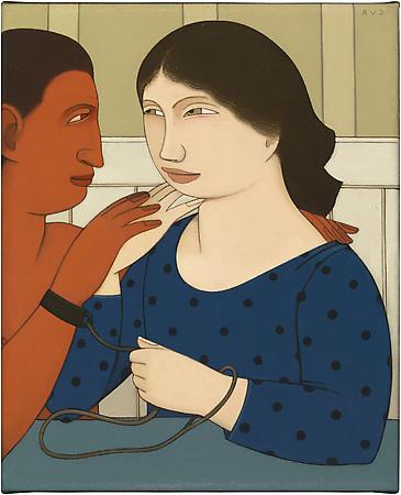 Demon on a Leash, 2009
Oil on linen
8 x 6 1/2 inches
Signed at upper right: AVS
SOLD Image