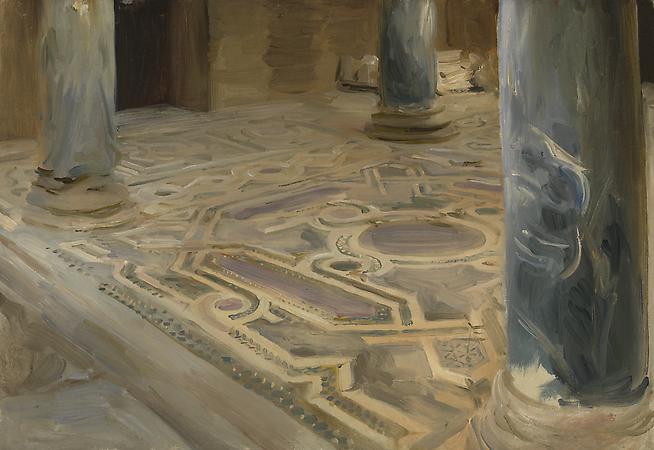 The Pavement of San Cataldo, Palermo, c. 1897
Oil on canvas
17 1/2 x 26 inches Image