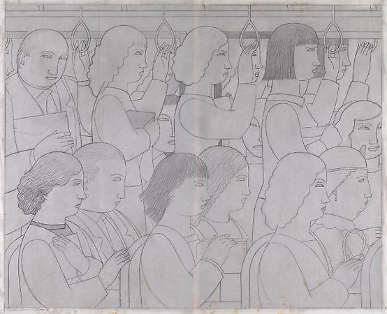 Transfer Drawing for Subway Loops, 2009
Pencil on paper with pastel tone on reverse
40 x 50 inches
$7,500 Image