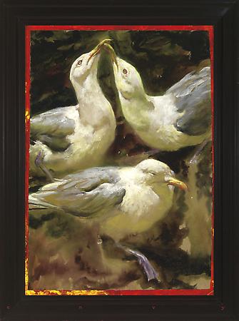 Jamie Wyeth (b. 1946)
Envy (Seven Deadly Sins), 2005
Combined mediums on hand-wove, toned paper mounted on archival board
34 1/2 x 24 1/4 inches
Signed lower left: J. Wyeth
Image