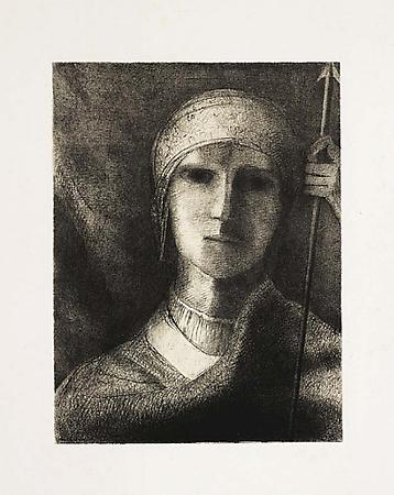 Odilon Redon
Parsifal, 1892
Lithograph
Image: 12 5/8 x 9 1/2 inches, (32 x 24.2 cm)
Sheet: 20 7/8 x 15 1/8 inches, (53.1 x 38.3) cm
From the edition of 50
Mellerio 116 Image
