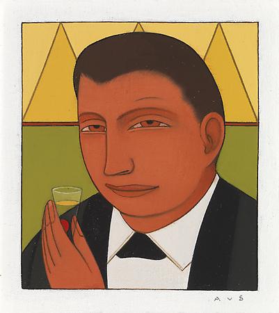 Demon with Drink, 2009
Oil on linen
4 x 3 1/2 inches
Signed at lower right: AVS
$5,000 Image