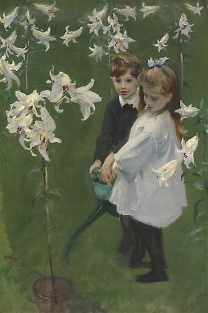 John Singer Sargent (1856-1925)
Garden Study of the Vickers Children, c. 1884
Oil on canvas
54 1/2 x 36 inches
Collection of the Flint Institute of Arts, Flint, MI 1972.47 Image