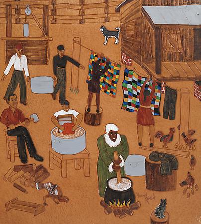 The Gammages (Patsy's House), 2005
Dye on carved and tooled leather
38 x 34 3/8 inches
$25,000 Image