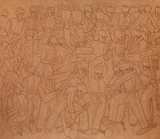Chain Gang (All Me), 2005
Carved and tooled leather
30 x 34 1/2 inches
NFS Image