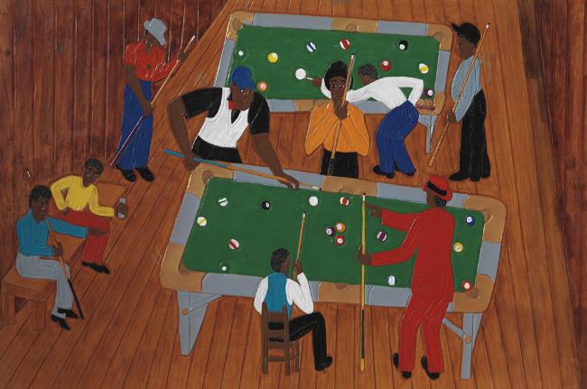 Jeff's Pool Room, 2003
Dye on carved and tooled leather
23 1/4 x 35 inches
$25,000 Image