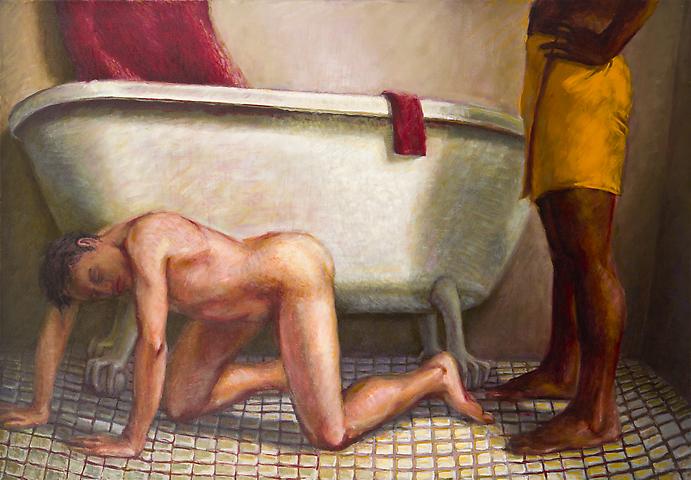 Red Face Cloth (1989)
Oil on canvas
45.63h x 66.5w in (115.9h x 168.91w cm)
