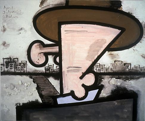 Dead Space (Ghost Town)
2005
60 1/8 x 72 1/8 inches
Acrylic and styrofoam on canvas