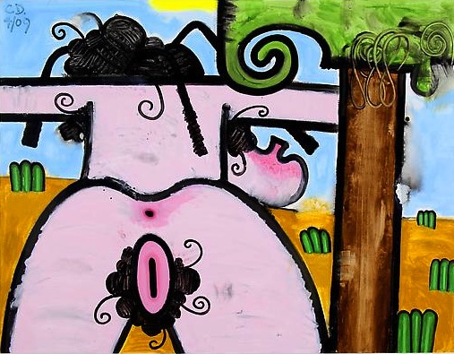 Hers/Dirt (One)
2009
51 x 66 inches
Mixed media on canvas