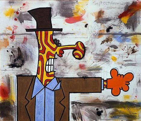 Orange Glove
2000
50 x 59 inches 
Mixed media on linen