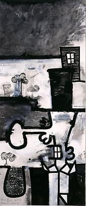 Meso-Kingdom Nine (Long View)
2001
100 x 42 inches
Mixed media on linen