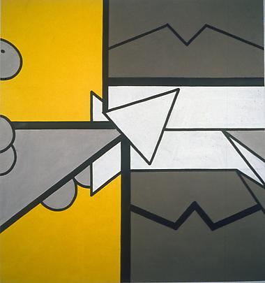 Dead, Yellow (Four)
2007
85 x 80 inches
Mixed media on canvas