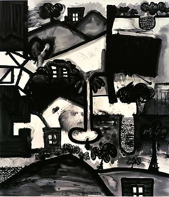 Meso-Kingdom Six (Lost)
2001
80 x 70 inches
Mixed media on linen