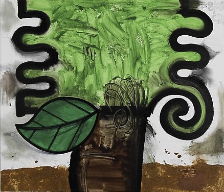 Leaf (Five)
2008
37 1/8 x 43 1/8 inches
Mixed media on linen