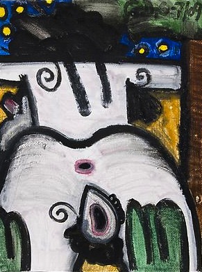 Untitled
2009
15 3/4 x 11 3/4 inches (40 x 29.8 cm)
Mixed media on linen