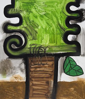 Leaf (Three)
2008
43 1/8 x 37 1/8 inches
Mixed media on linen