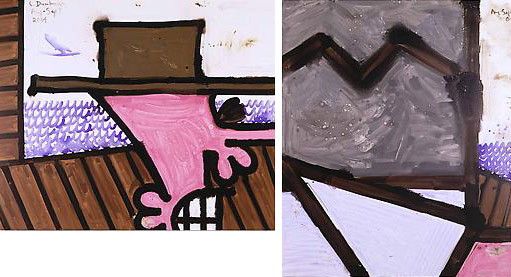 Rotation/Ocean (D)
2004
98 3/4 x 179 1/2 inches
Mixed media on linen in two parts