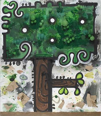 Tree (A)
2007
75 x 65 inches
Mixed media on canvas
