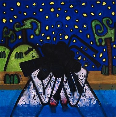 Bather / Night
2009
71 1/8 x 71 1/8 inches
Acrylic on canvas