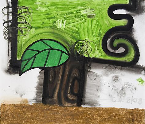 Leaf (Four)
2008
37 1/8 x 43 1/8 inches
Mixed media on linen