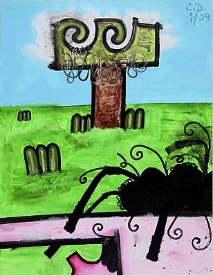 Hers/Grass (Two)
2009
51 x 66 inches
Mixed media on canvas